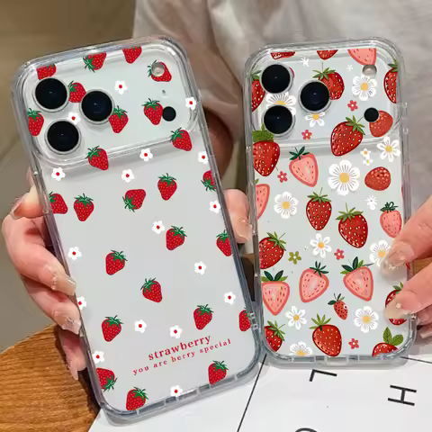Strawberry Flowers Phone Case For Huawei Honor X8D X6C X9D X7D X9A X7A X8B X9B X7B X8C Magic 7 Lite 