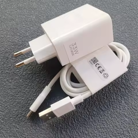 11V3A 33W SuperVOOC EU Charger Fast Charging Power Adapter USB C Cable For OPPO A80 A79 A60 A3X A4X 
