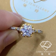 ［Real Moissanite］Can Pass Diamond Test 18K Gold Rose Yellow Gold Ring MRG061 Moissanite Diamond/Mois