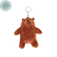 bigbigstore Cute We Bare Bears Pendant Keychain Plush Doll Toy Soft Stuffed Brown Bear White Bear Keyring Backpack Ch Car Bag Decor Gift sg