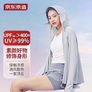 京东京造【UPF400+ 凉感透气 防水】女士防晒服 夹克外套防晒衣女 远山灰M