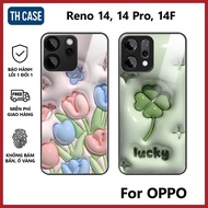 Case for Oppo Reno 14/14 Pro/14F 4G/5G | Cute Lucky Four Leaf Clover | 5-year anti-yellowing
