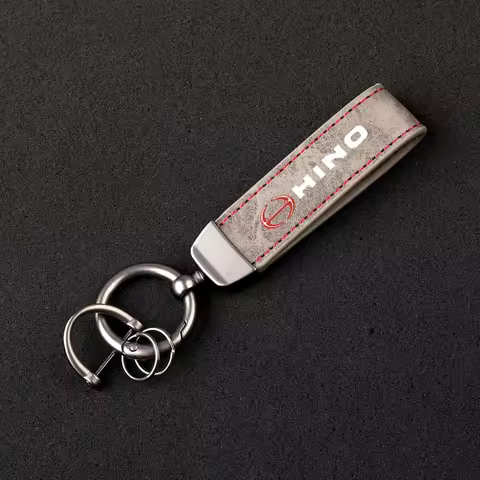 Luxury Leather Lanyard Keychain Car Key Ring Jewelry for HINO with logo car Accessorie