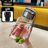 2L Large Capacity Water Bottle Transparent Milk Juice Cup Outdoor Travel Sport Portable Leakproof Dr