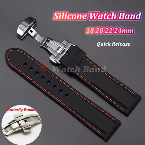 Quick Release Silicone Strap for Seiko 5 skx turtle Men Women Sport Waterproof Watch Band 18mm 20mm 