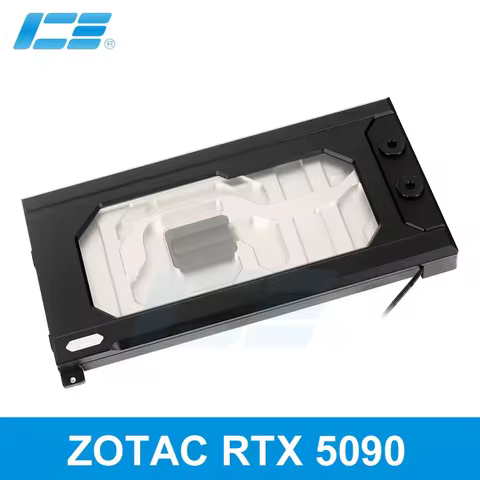 IceManCooler Tempered Glass Design Water Block For ZOTAC GAMING GeFroce RTX 5090 SOLID OC,AMP Card C