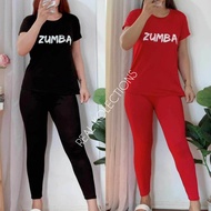 TERNO ZUMBA PLAIN TSHIRT AND LEGGINGS UP TO XL