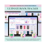 Book Tracker & Reading List on Google Sheets, Personal Digital Library, Reading Journal Spreadsheet,