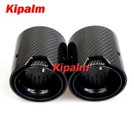 1pcs Carbon Fiber Exhaust Tip For M2 F80 M3 F82 M4 Glossy Black Muffler Tailpipe Exhaust Tips