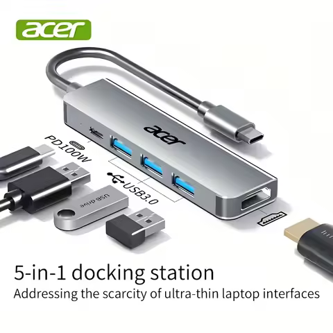 Acer USB-C Docking Station with PD Charging, USB 3.0 Ports
