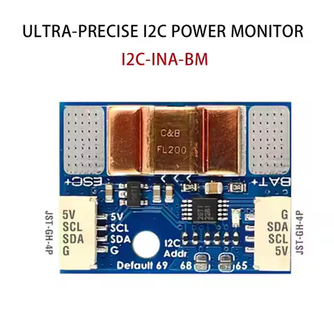 MATEK ULTRA-PRECISE I2C POWER MONITOR / I2C-INA-BM an ultra-precise digital power monitor based on T