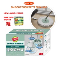 [New Launch Promotion] 3M Scotch-Brite 360 Degree 2 in 1 Eco Spin Mop Bucket T7 Best House Warming G