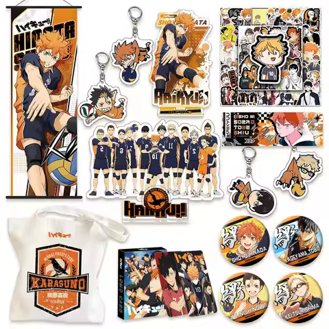 Haikyuu Shoyo Hinata Tobio Kageyama Karasuno Lucky Bag Anime Merchandise Set Poster Acrylic Stand Ke