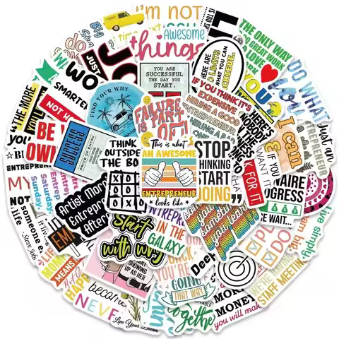 10/50pcs Cute Entrepreneur Quotes Stickers Aesthetic Motivational Graffiti Decals Laptop Suitcase Sk