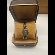 香奈兒 CHANEL 方糖首映錶 S號 PREMIERE 1987 腕錶 手錶 石英錶 女錶 中古錶 黑金 小羊皮 Vintage