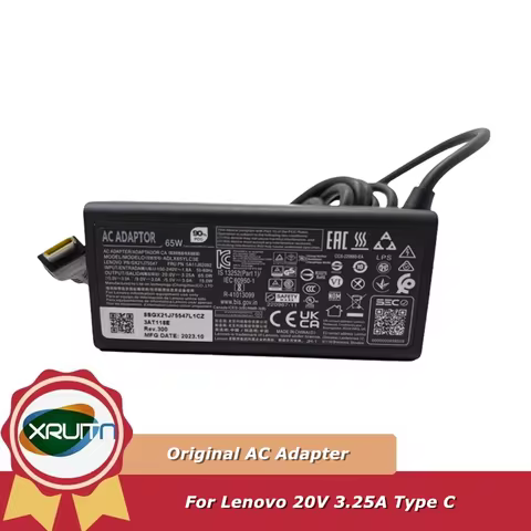 Original ADLX65YLC3E AC Adapter GX21J75547 5A11J62092 20V 3.25A USB-C Type C Charger for Lenovo Lapt