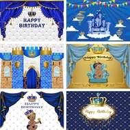 Prince Backdrop For Photography Baby Shower Kids Children Girl Boys Birthday Crown Curtain Castle Na