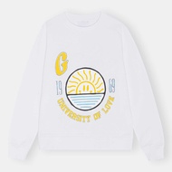 Ganni Early Autumn French Smiley Face Casual Long Sleeve Sweater