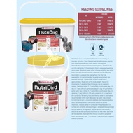 Versele Laga Nutribird A19 Hand-Feed Formula 800g/3kg macaws, African greys, eclectus,other baby bir