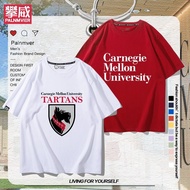 Carnegie Melon University CMU American Famous School Short-Sleeved Male Female Students Loose Casual