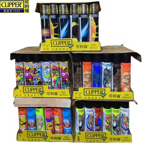 Clipper Lighter Grinding Wheel Mini Lighter Butane Flashlight Lighter (24pcs) Men's Small Tools Cool
