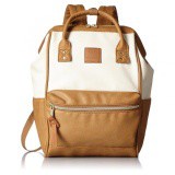 Authentic Anello Japan Imported PU Leather Multicolor Backpack White Brown