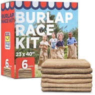 Shop Square Large Burlap Potato Sack Race Bags, 23x40, Potato Sack Race Bags for Kids & Adults, Fiel