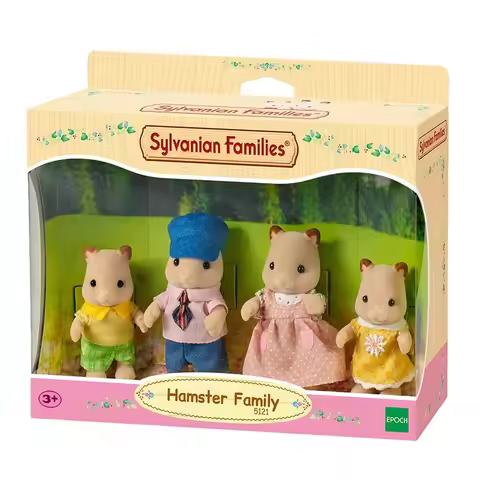 Sylvanian Families Toys for Boys Hamster Family Flocking Children's Kitchens Girl Games Stuff Kitche