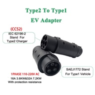 IEC 62196-2  Type2 CCS2 to Adapter SAE J1772 Type1 CCS1Electric Cars Charging EV Vehicle Charger cab