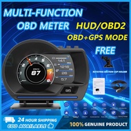 【Malaysia shipping】P6 Car OBD GPS OBD2 Meter OBD Digital Scanner Alarm Speed ​​Gauge Display HUD Wat