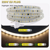 100M 120LEDs 2835 LED Strip Outdoor Waterproof warm white SMD LED Strip SMD2835 LED Strip Light 220V