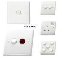 Orange Electric wall mount switch /socket's for light
