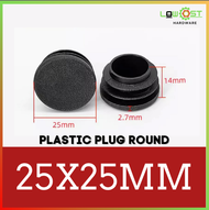 White & Black Round Tubular Plastic Plug Caps for Chair Steel Pipe End Caps LowCostHardware