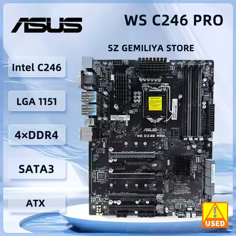 ASUS WS C246 PRO Workstation Motherboard LGA 1151 Intel C246 DDR4 64GB support 8300 9100 8500 9400 8