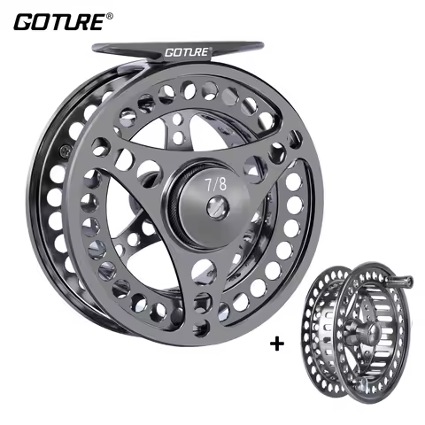 Goture 3/4 5/6 7/8 9/10 WT Fly Fishing Reels CNC-machined Large Arbor Fly Reel 2+1BB 1:1 For Trout P