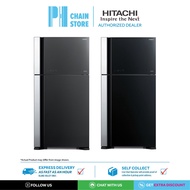 HITACHI R-VG660P7M-1 GBK GGR 565L BIG2 GLASS SERIES 2-DOOR INVERTER REFRIGERATOR