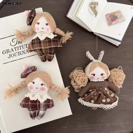NEWIDEA Fabric Girl Embellishment, Fabric Craft DIY DIY Craft Embellishment, Korean Style Plaid Bere