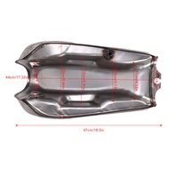 {GHKYU} 2.4 แกลลอนรถจักรยานยนต์ถังน้ำมันเชื้อเพลิงโลหะเปลือย Retro Design สำหรับ CFMOTO Mandrill