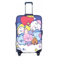 【In Stock】BT21 Washable Travel Luggage Cover Funny Cartoon Suitcase Protector Fits 18-32 Inch Luggag