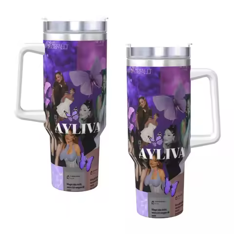Ayliva Collage Merchandise Tour 2025 Thermal Cups Insulated Hot Drinks Mugs Cup Travel Design Water 
