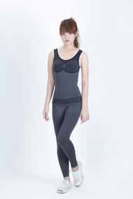 Lalita ชุดกระชับสัดส่วนขายาว ลาลิต้า ชาร์โคล์ เลกกิ้ง แอนด์ เวสท์ สีเทาเข้ม ชุดลดน้ำหนัก ชุดชั้นใน ช