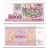 Leopard 555-Belarus 5,000 Rubles Banknotes 1998 Foreign Coins P-17hmu6030