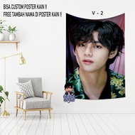 KIM TAE HYUNG BTS CLOTH POSTER - V BTS - v bts cloth poster - v bts wall decoration - v bts wall dis