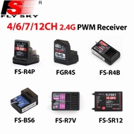 FLYSKY FS-R4P FS-R4B FGR4S BS6 FS-R7V FS-SR12 4/6/7/12CH 2.4GHz PWM Receiver For RC Model Cars Boat 