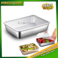 Ringgit Shop Loyang with Cover Penutup Stainless Steel Makanan Container Keluli Pinggan Tahan karat 