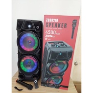 ZQS-8210 BTS Wireless Bluetooth Portable Speaker / Super Bass / Wireless Microphone / LED Light ZQS 
