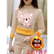 underwear renoma underwear Junior High School Female Thermal Underwear Suit with Fleece Lining
