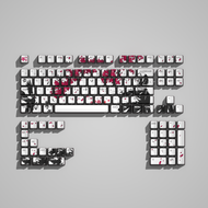 Hot EVA Asuka Keycap PBT Five-Sided Sublimation OEM Highly Cartoon Anime Unit-02 Four-Sided Transpar