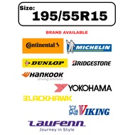 195/55R15 Blackhawk Continental Bridgestone Yokohama Michelin Dunlop Hankook Laufenn Viking