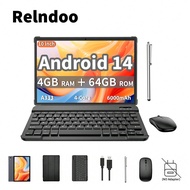 Android Tablet 2-In-1 With Keyboard And Mouse, 2025 TopS Android 14 10 Inch Tablet, (4GB+4GB)RAM+64G